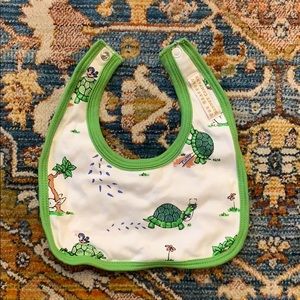 TBBC bellyful bib in Slow and Steady print